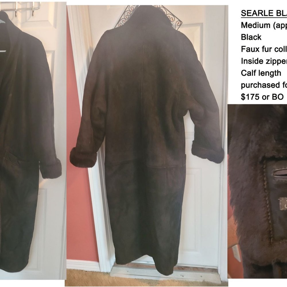 Black Woman's Shearling Coat